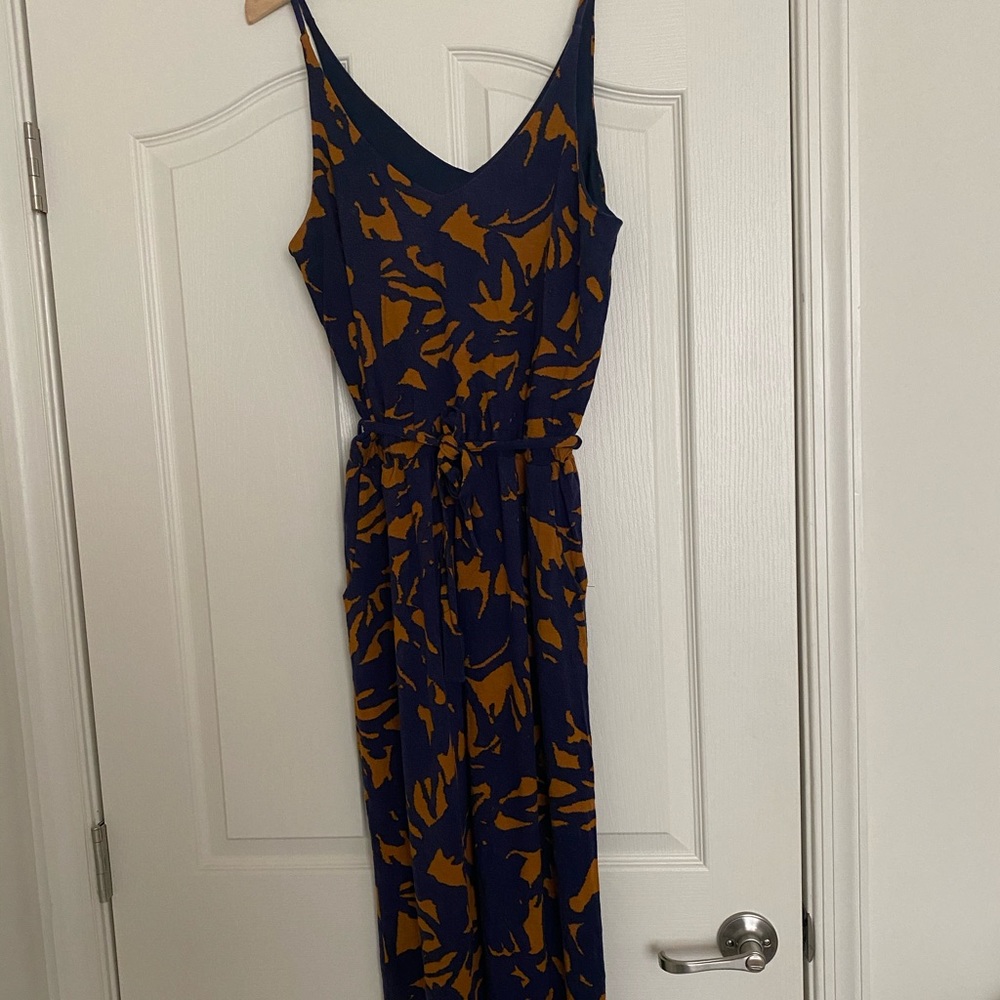 Navy and Brown Jumpsuit